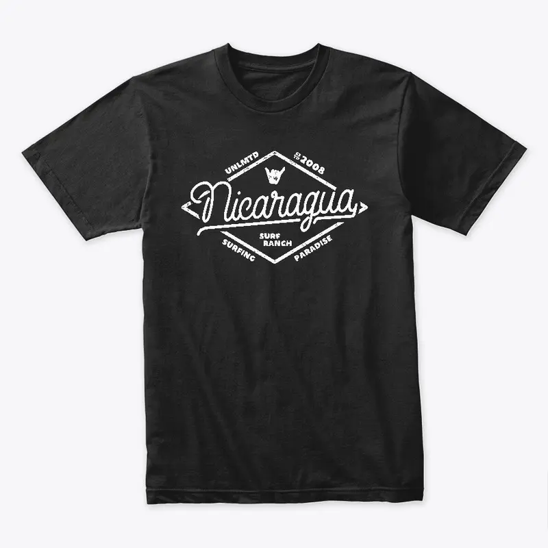 Nicaragua Black & Color Surf Ranch Tee